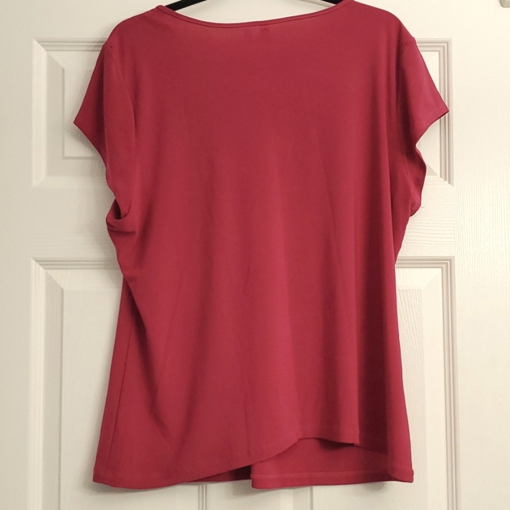 Keyhole blouse, pink/raspberry - Picture 2 of 4